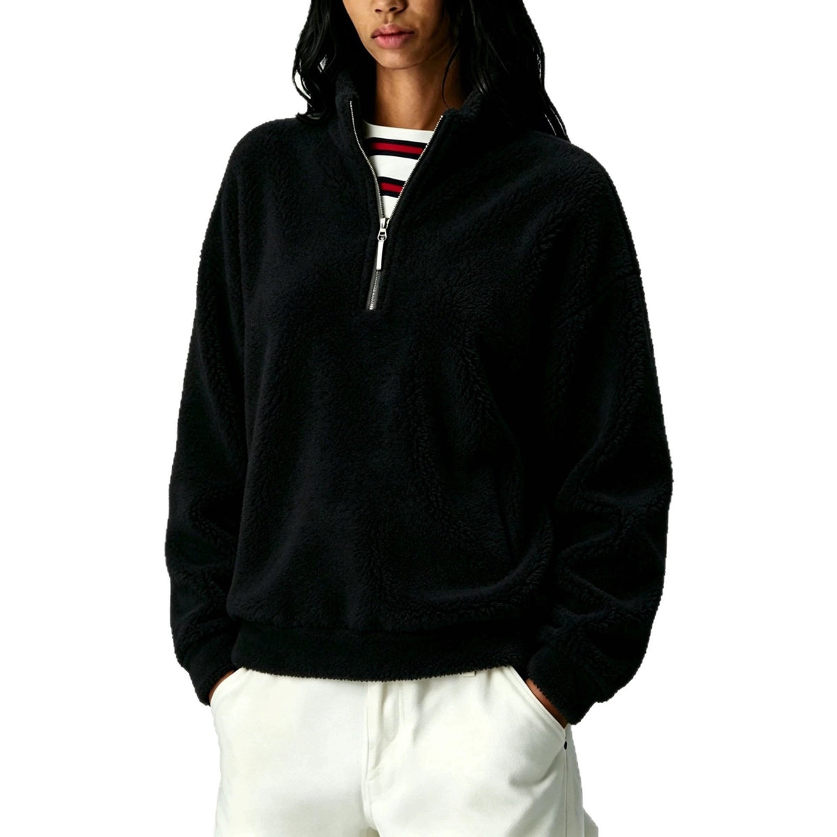 Fleece-Lined Zip-Up Hoodie - Warm and Practical