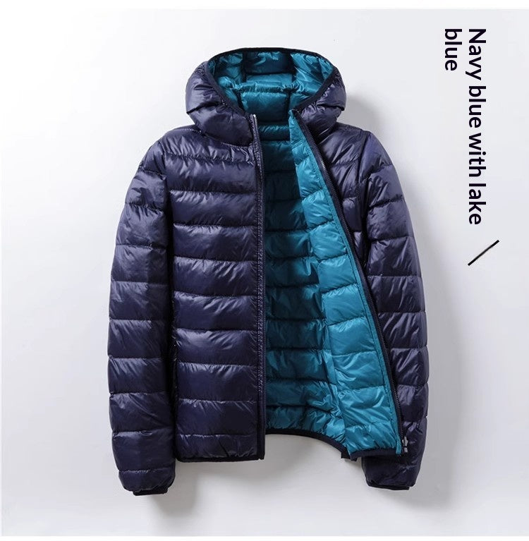 Lightweight Short Hooded Puffer Jacket - Warm and Practical