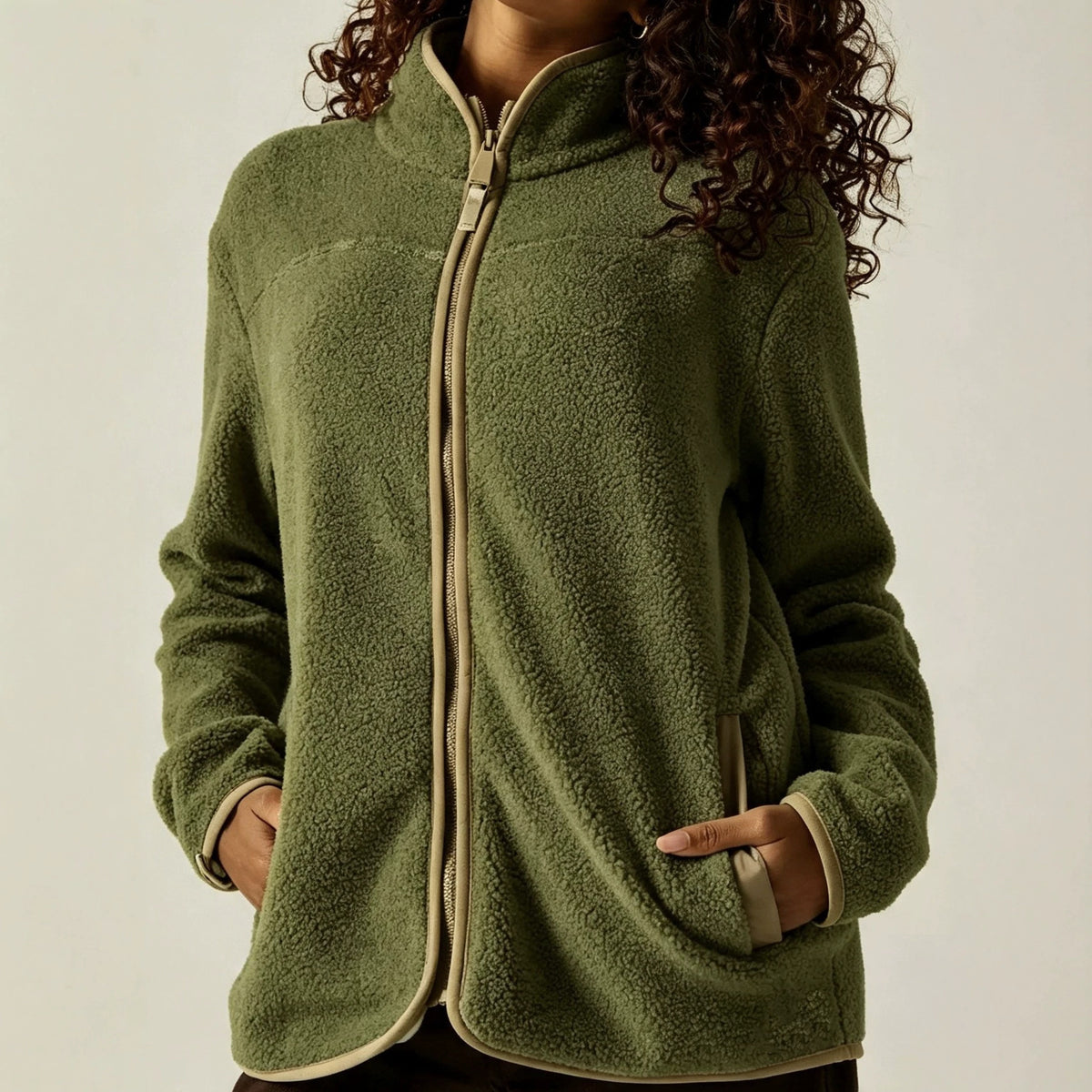 Women’s Fleece Cardigan Coat – Warm Soft Layer