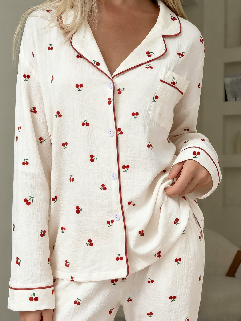 Reah Women’s Long-Sleeved Pajama Set – Cozy Comfortable Sleepwear Style