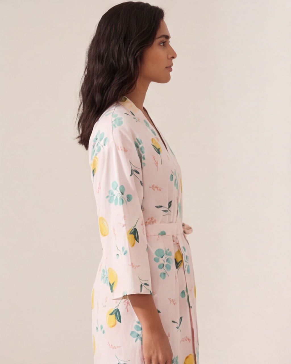 Women’s Colorful Cotton Kimono Robe – Loose Home Bathrobe