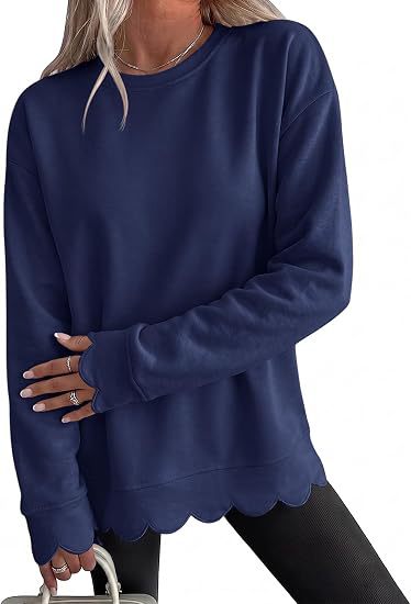 Round-Neck Pullover Sweatshirt - Casual and Soft