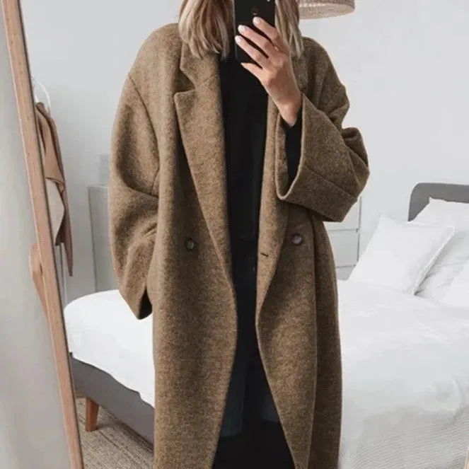 Relaxed Long Coat - Chic and Versatile