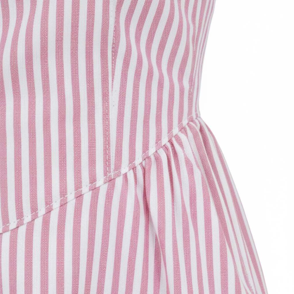 Women's Sleeveless Striped Maxi Dress – High Neck Summer Dress