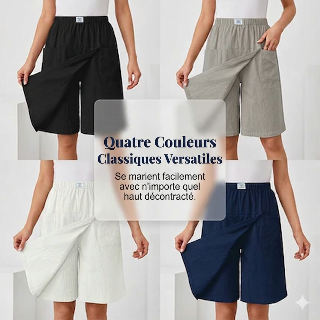 Women's Pocket Skort with Elastic Waist – Active Casual Summer Style