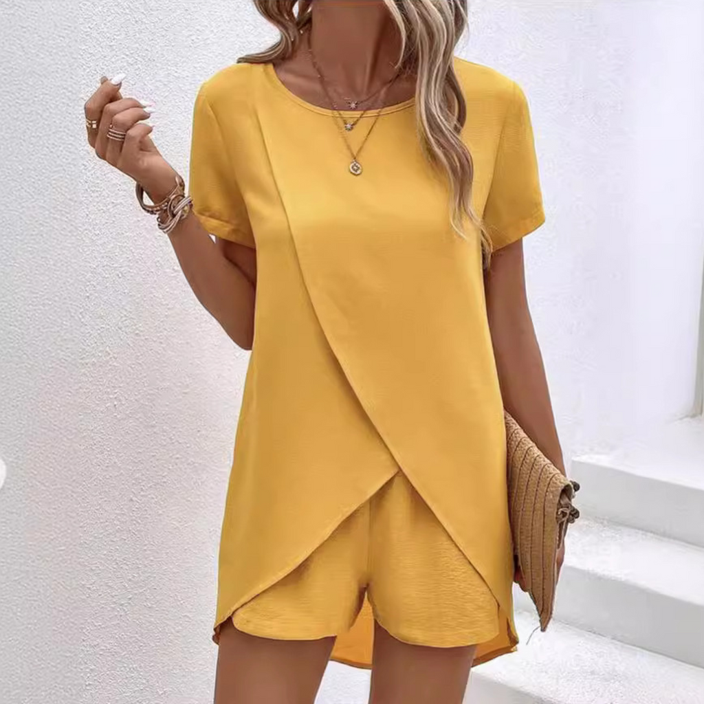 Women's Summer Lounge Co Ord Set - Elegant Relaxed Everyday Style