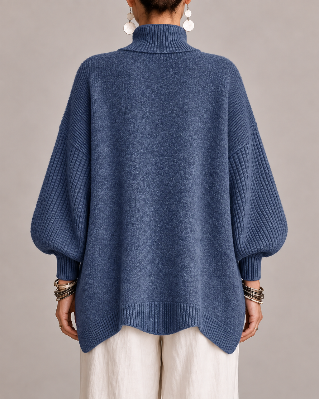 Women’s Soft Draped Sweater – Warm Elegant Knit