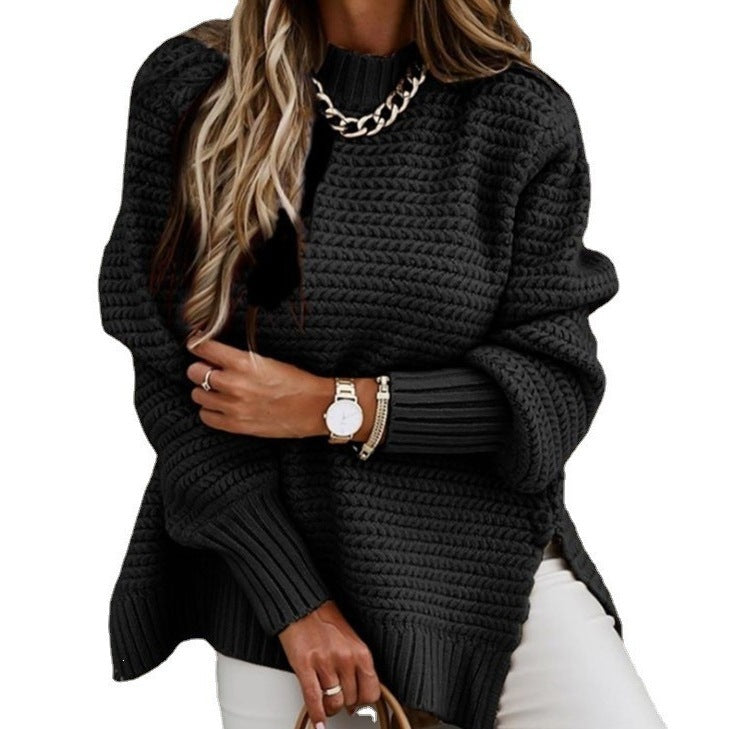 Women's Knitted Pullover - Long-Sleeve Casual Autumn Style