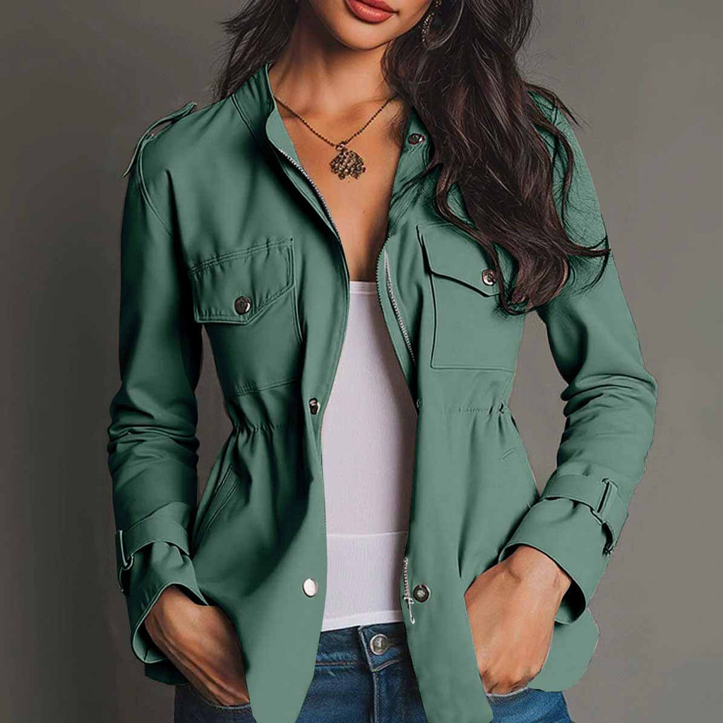 Women's Fitted Casual Jacket - Lightweight Everyday Windbreaker Layer