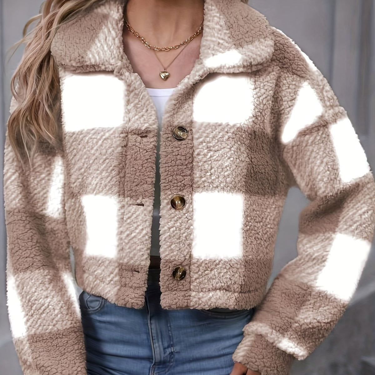 Cropped Check Jacket - Soft and Polished
