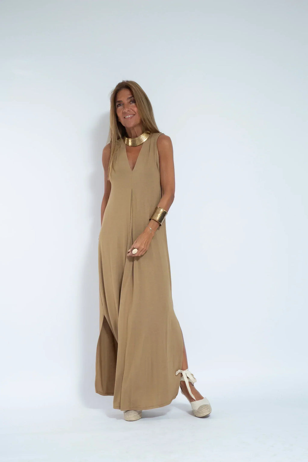 Eleanore Women’s Slimming Dress with Cardigan – Elegant Comfortable Casual Style