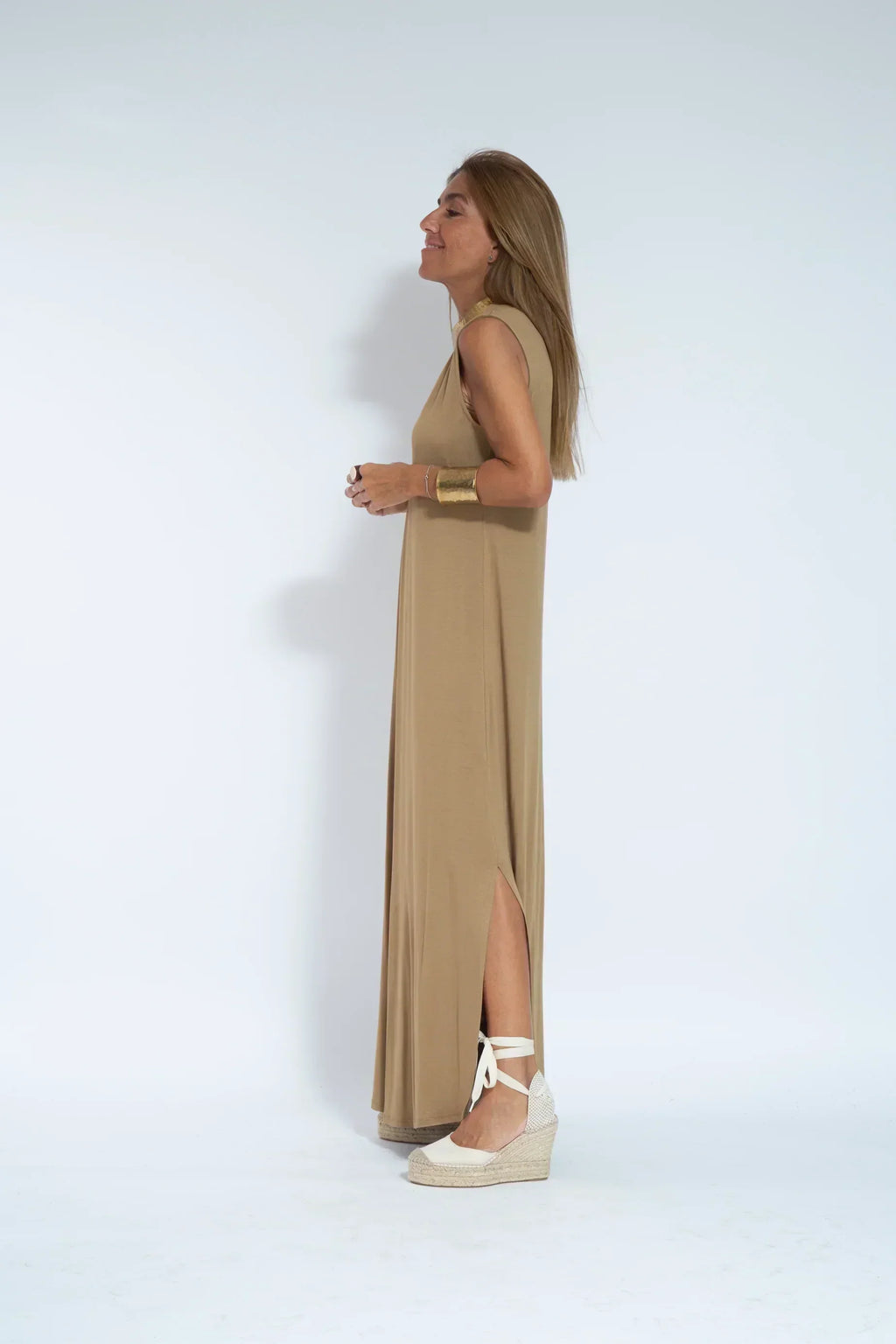Eleanore Women’s Slimming Dress with Cardigan – Elegant Comfortable Casual Style