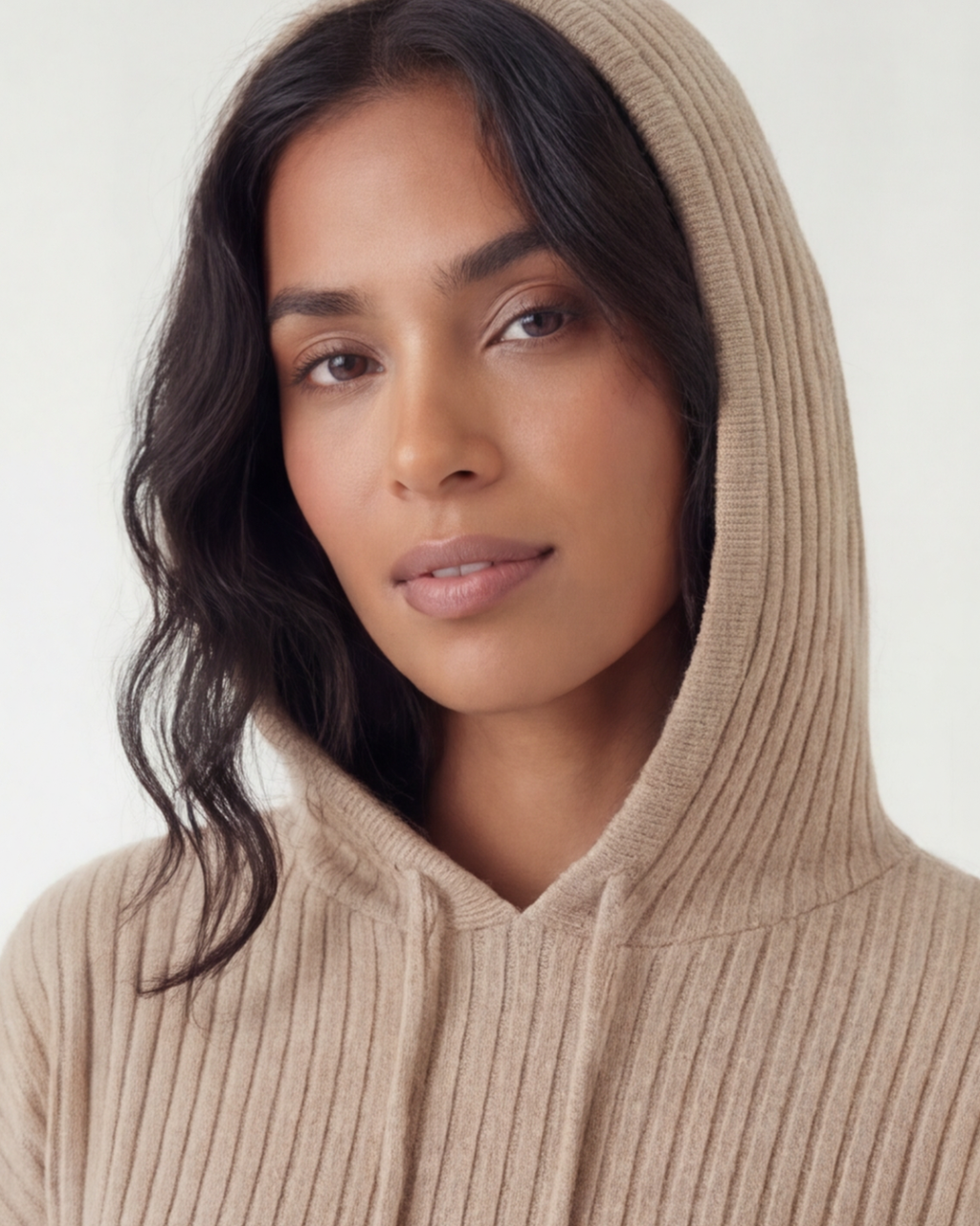 Women’s Hooded Knit Sweater Set – Ribbed Casual Loungewear Outfit