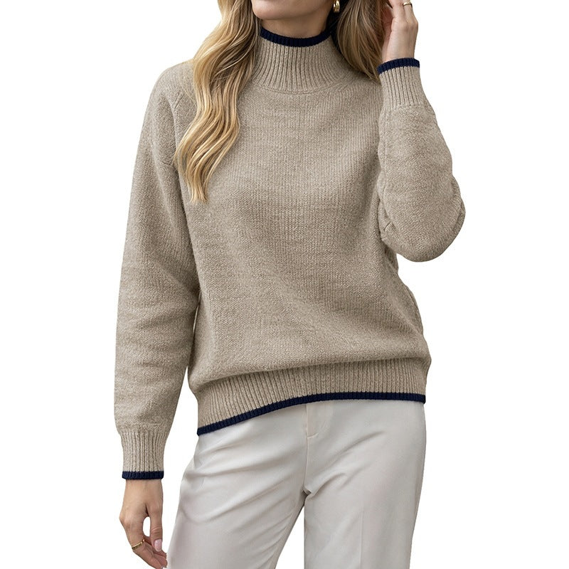 Women's Minimal Knit Sweater - Soft Solid Color Everyday Essential