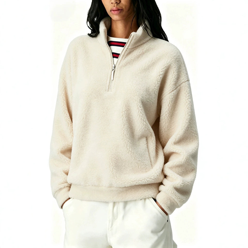 Fleece-Lined Zip-Up Hoodie - Warm and Practical
