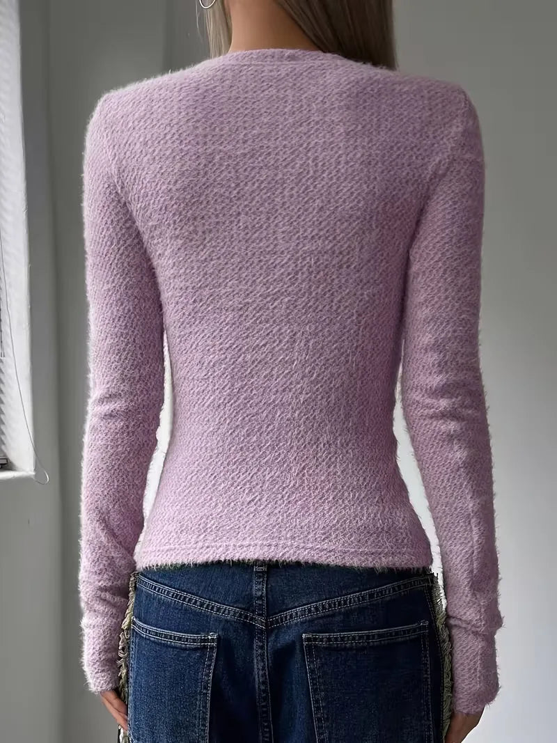 Long-Sleeve Everyday Top - Simple and Versatile