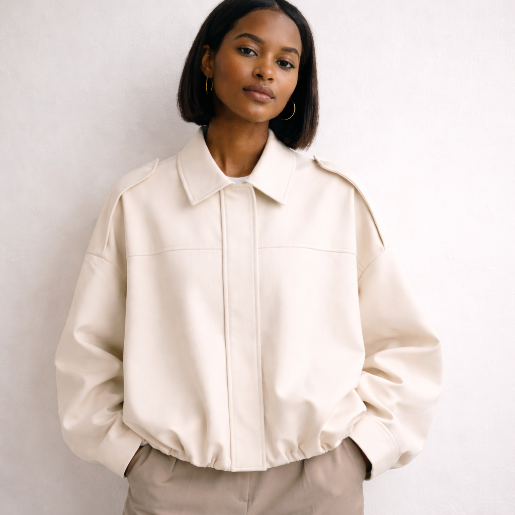 Women's Oversized Bomber Jacket – Casual Street Style Layer