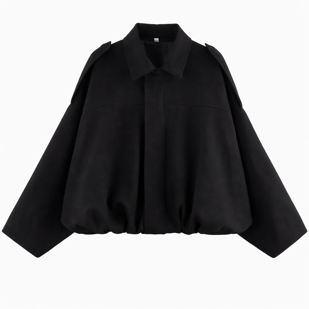 Women's Oversized Bomber Jacket – Casual Street Style Layer