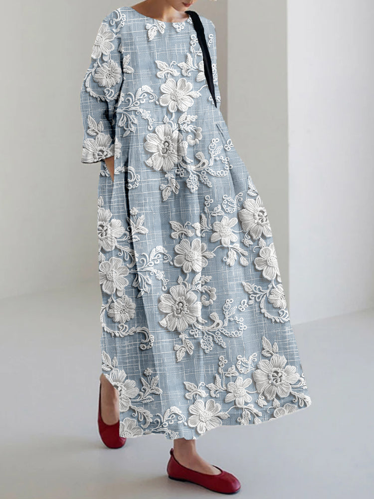 Women's Printed Maxi Dress – Elegant Flowy Occasion Dress