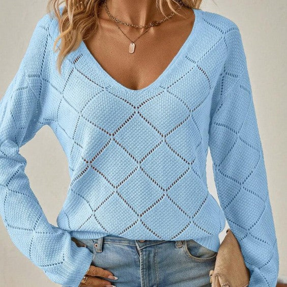 Puff-Sleeve Solid Sweater - Soft and Feminine