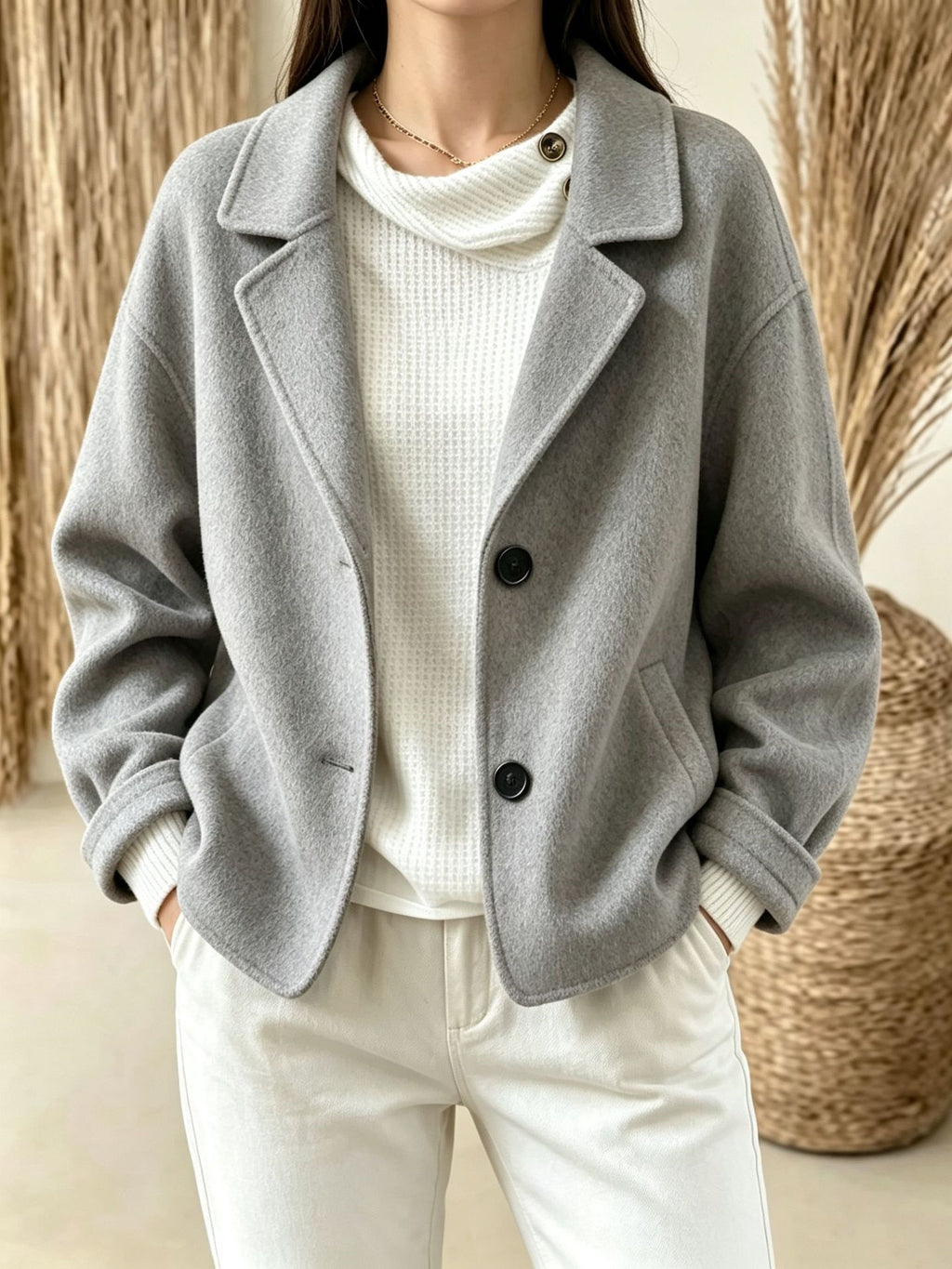 Two-Button Slim-Fit Suit - Minimalist and Chic