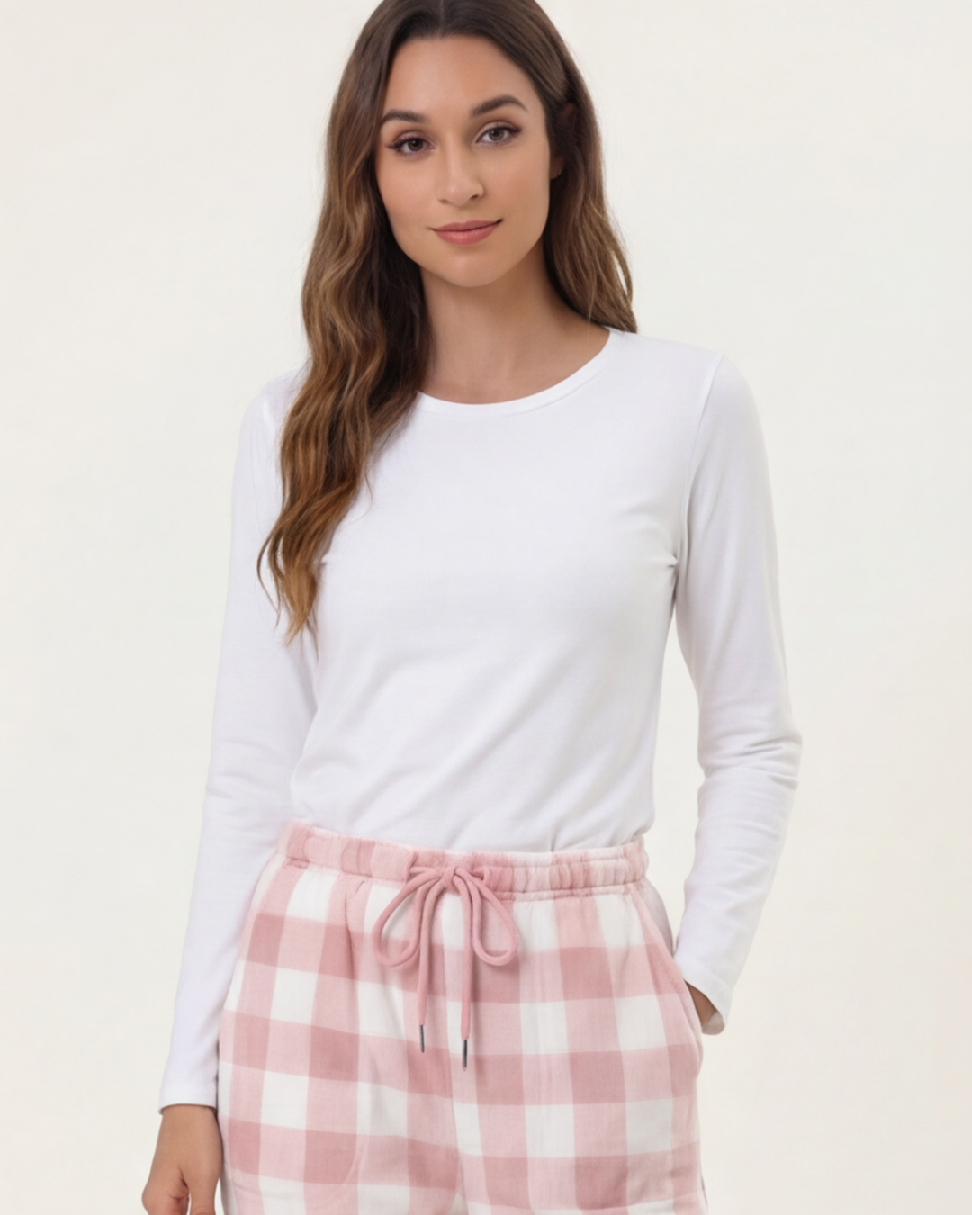 Comfortabele flanellen pyjamabroek voor dames – geruit, verdikt, herfst en winter, plus size