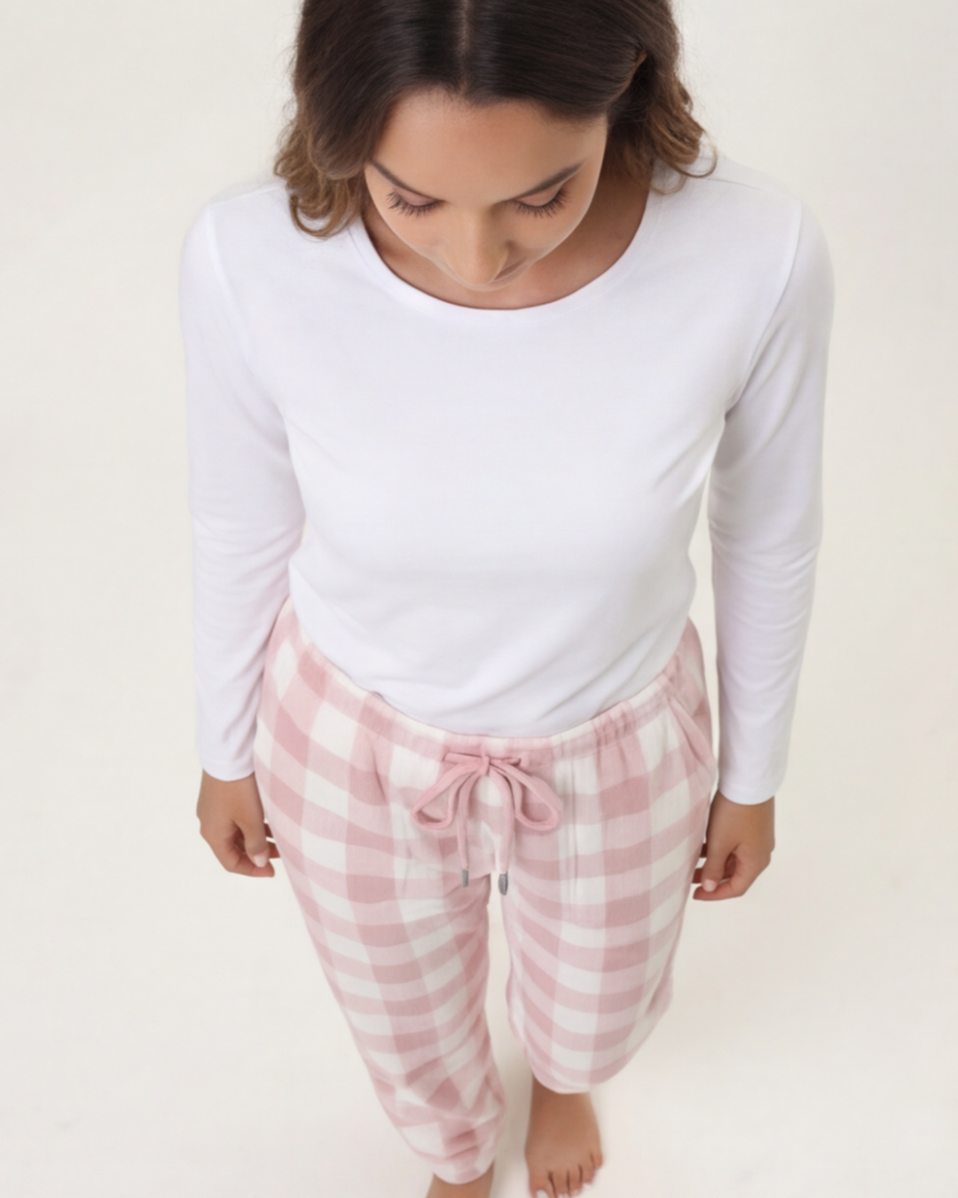 Comfortabele flanellen pyjamabroek voor dames – geruit, verdikt, herfst en winter, plus size