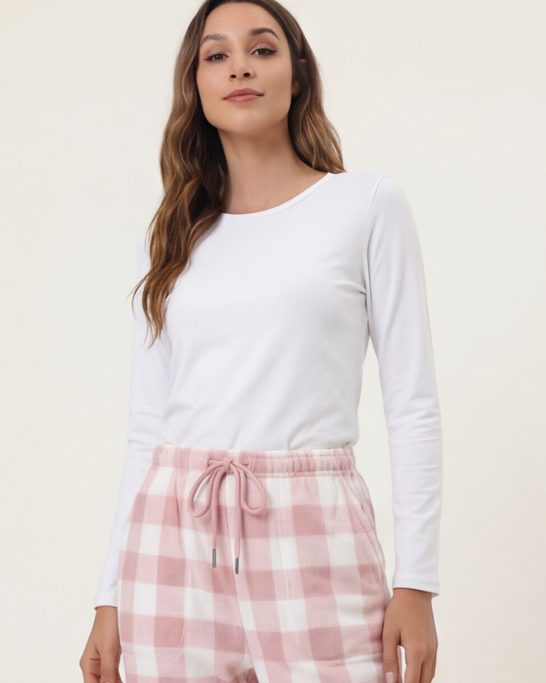 Comfortabele flanellen pyjamabroek voor dames – geruit, verdikt, herfst en winter, plus size