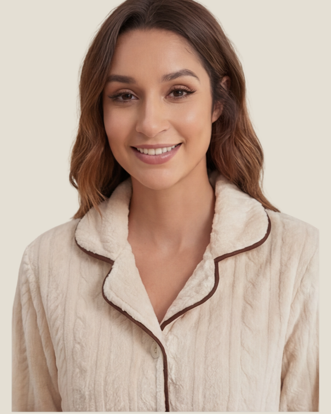 Comfortabele flanellen pyjama voor dames – stijlvolle, dikke loungewear set