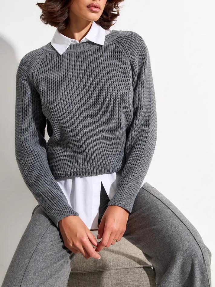 Women's Thick Knit Sweater - Soft Solid Color Cozy Everyday Knit