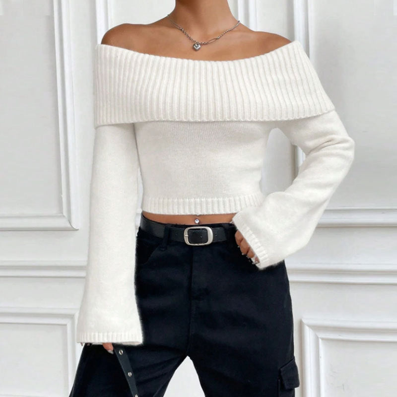 Slim-Fit Off-Shoulder Sweater - Modern and Soft
