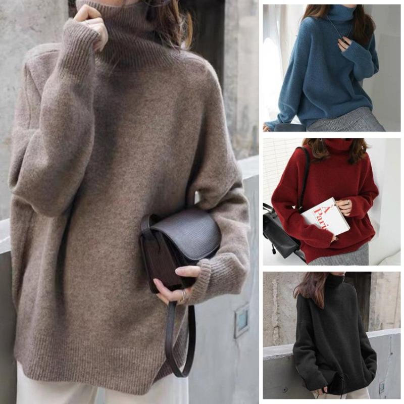 Women's Comfortable Turtleneck Sweater – Elegant Loose Fit