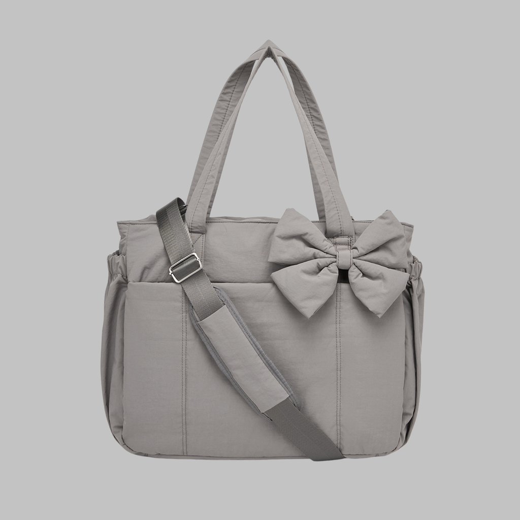 Women’s Chic Bow Puffy Handbag – Elegant Laptop-Friendly Tote Bag