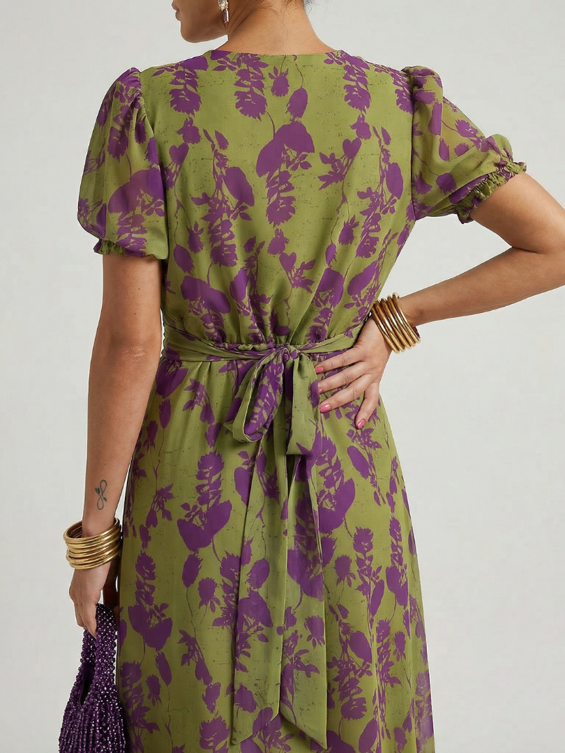 Women's Relaxed Floral Midi Dress - Easy Soft Daywear