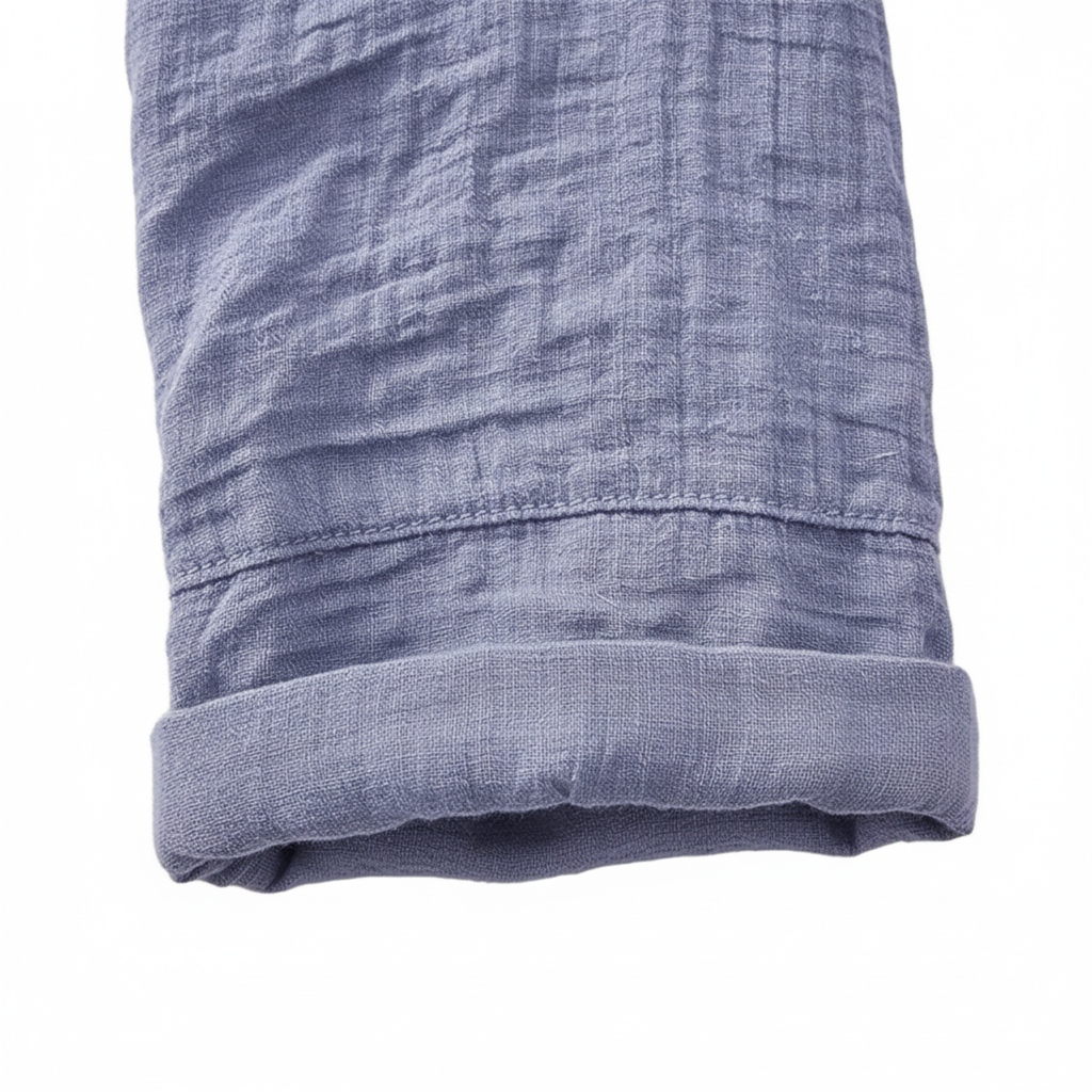Women's V Neck Button Blouse – Linen Cotton 3/4 Sleeve Top