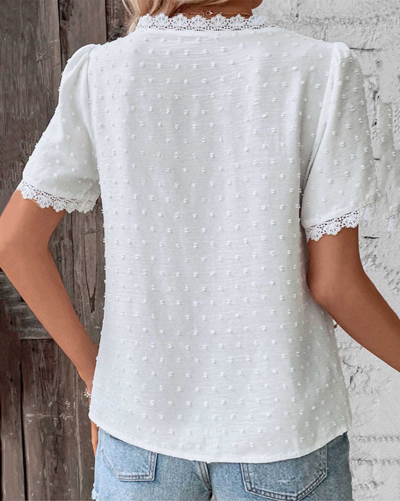 Women's Embroidered Blouse – Elegant Boho Dressy Top