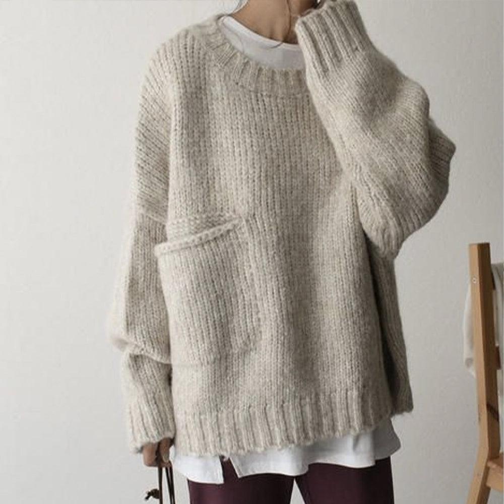 Oversized Knit Sweater - Cozy and Soft