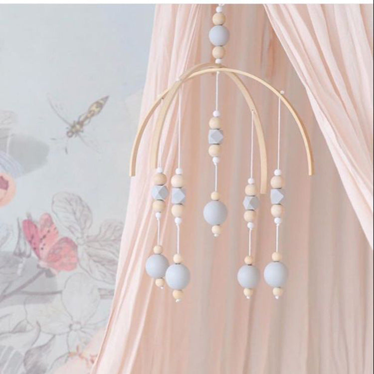 Nordic-style Wooden Bead Bed Bell – Children's Room Decoration