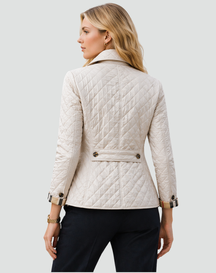 Women's Quilted Jacket - Button Front Transitional Daywear