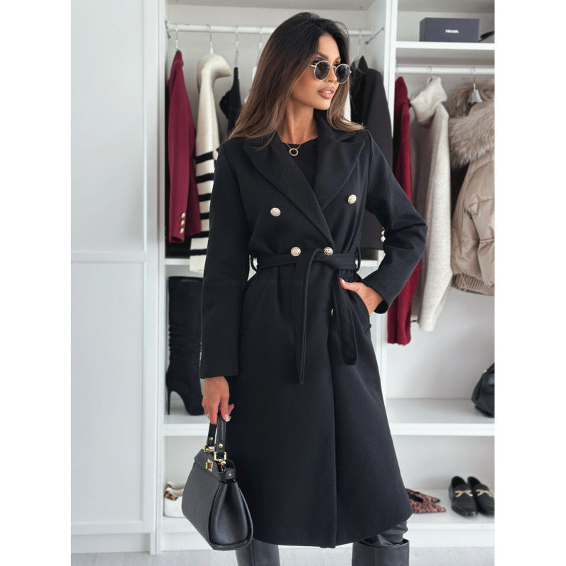British-Style Wool Cape Coat - Elegant and Warm