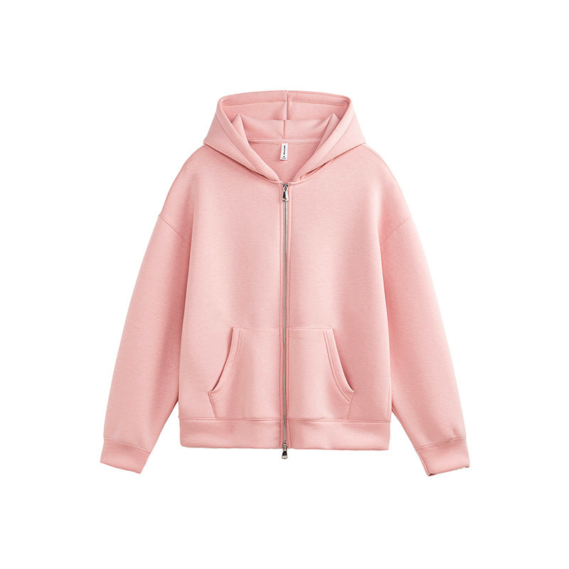 Unisex Retro Oversized Hoodie – Loose Casual Zip-Up Sweatshirt