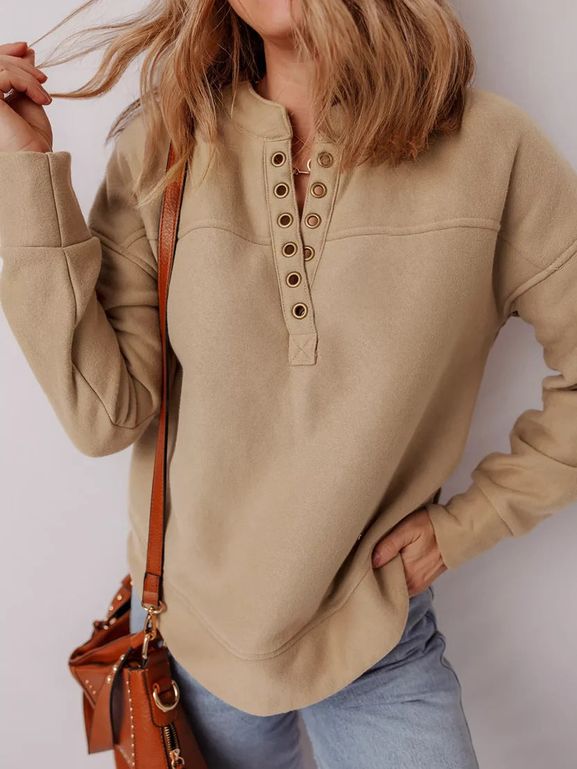 Women’s Drop-Shoulder Pullover Sweatshirt – Soft Cozy Style