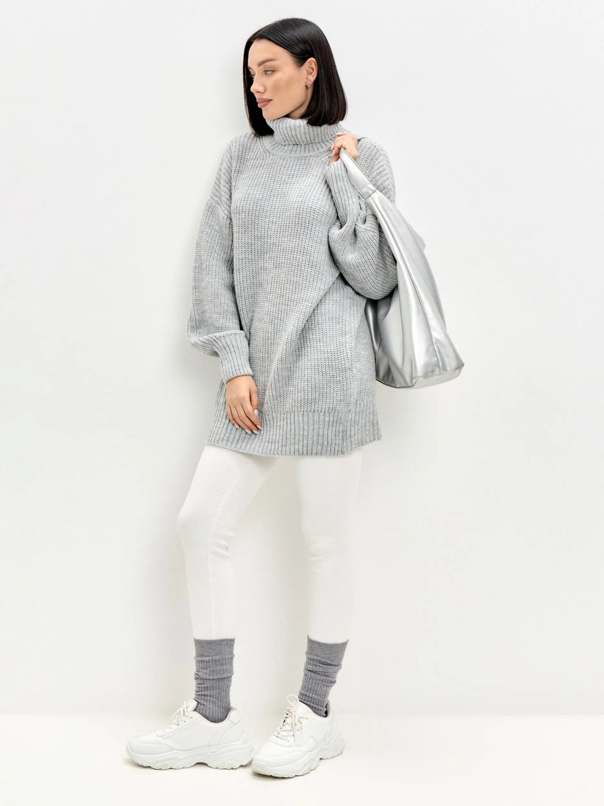 Turtleneck Knit Top - Warm and Fashionable
