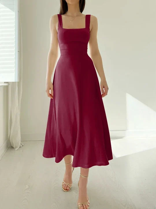 Women's Reversible Midi Dress – Organic Bamboo Pocket Summer Dress