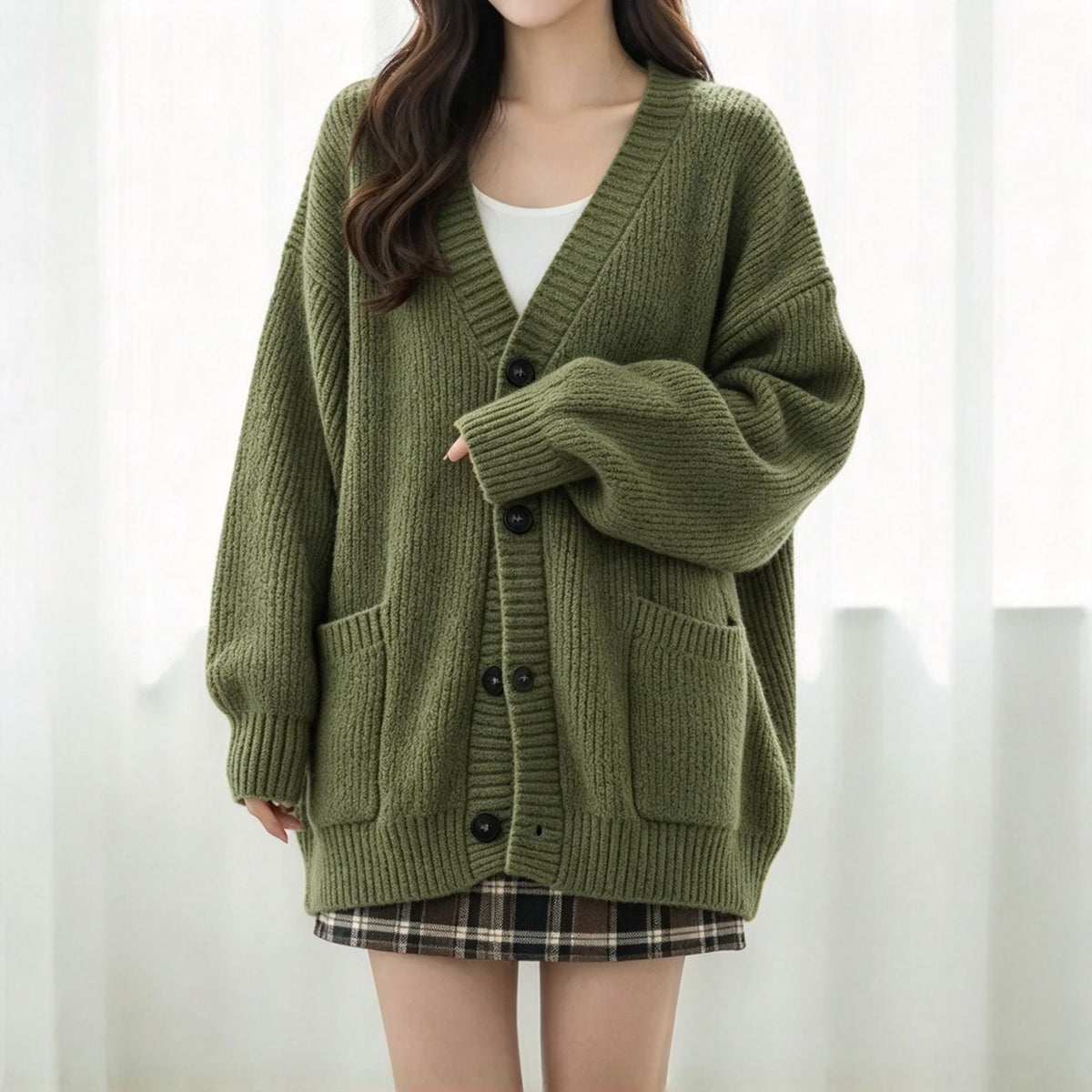 Korean-Style Knit Cardigan Jacket - Soft and Trendy
