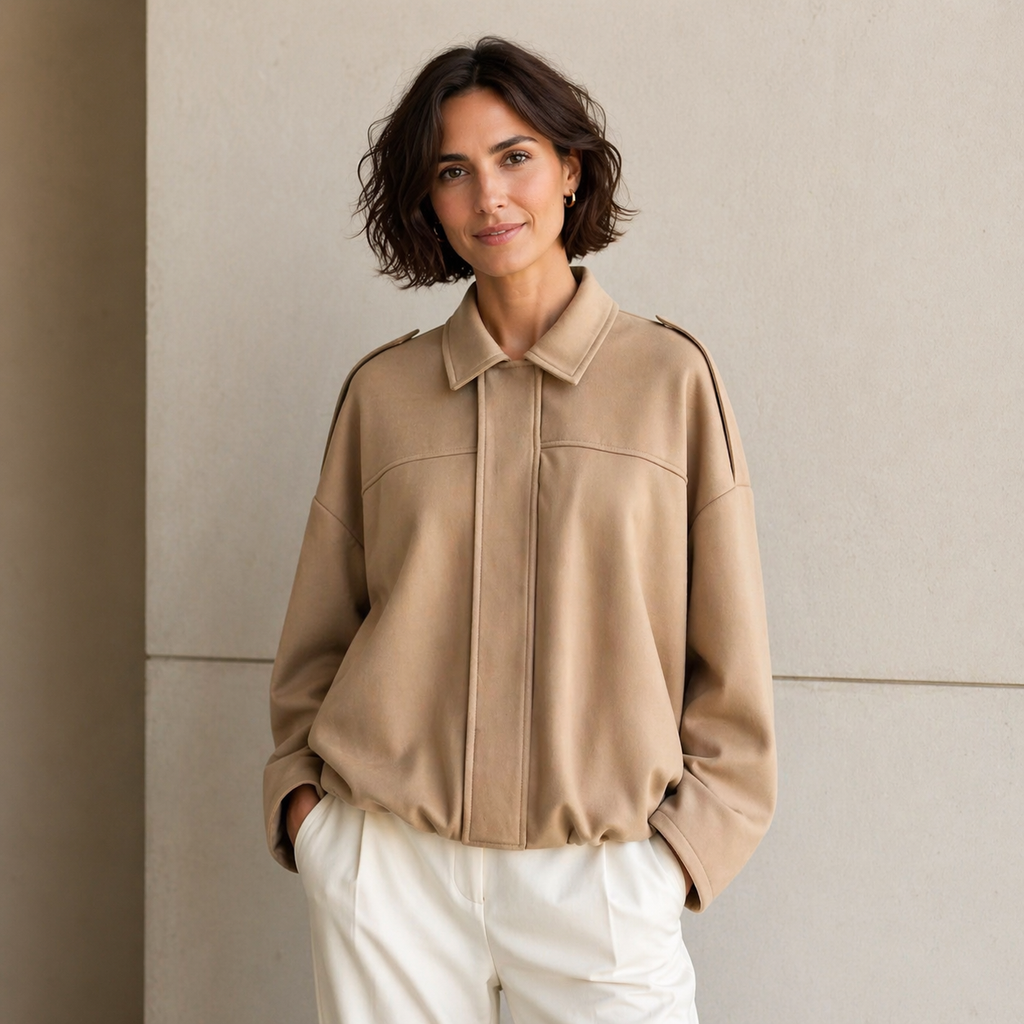 Women's Oversized Bomber Jacket – Casual Street Style Layer
