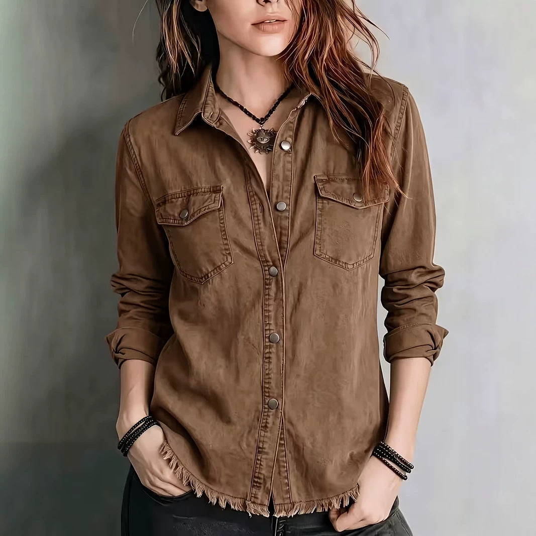 Western Fringe Long-Sleeve Shirt - Retro and Original