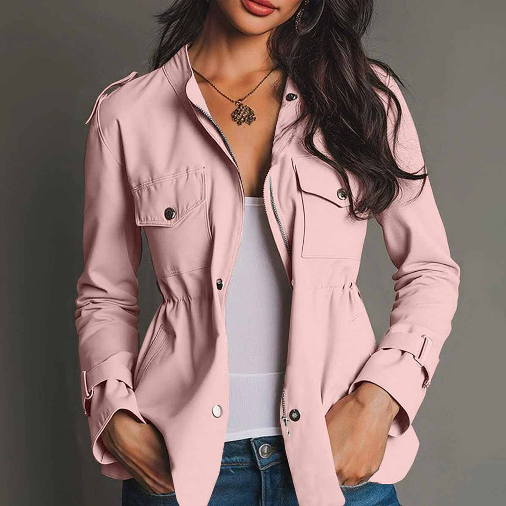 Women's Fitted Casual Jacket - Lightweight Everyday Windbreaker Layer