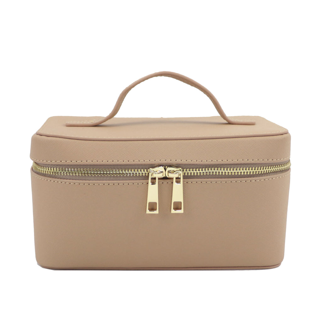 Split Leather Travel Toiletry Bag – Genuine Leather Portable Toiletry Bag