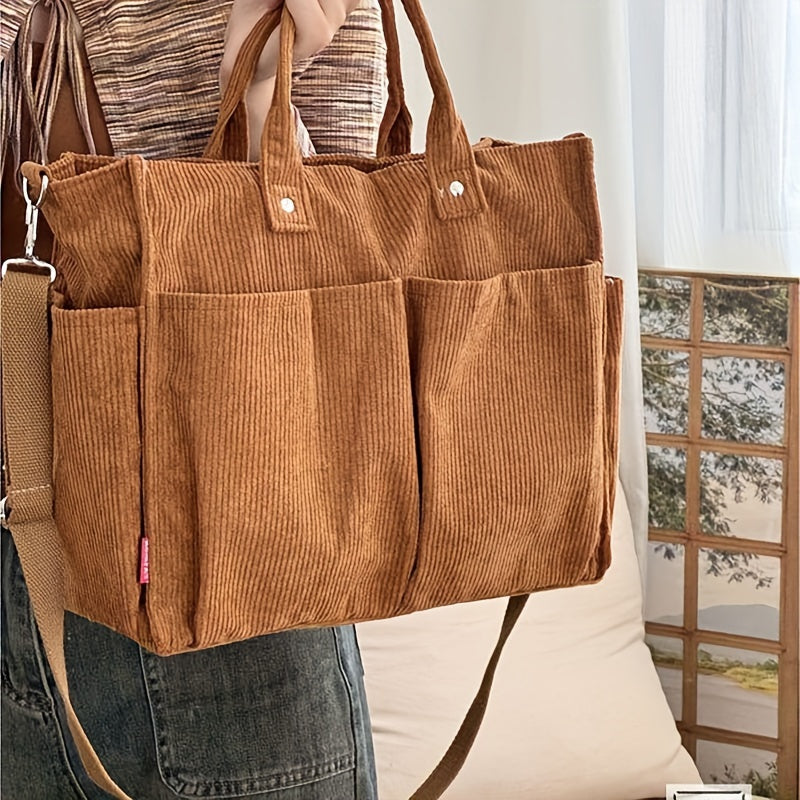 Women’s Structured Tote Bag – Everyday Large Capacity Shoulder Bag